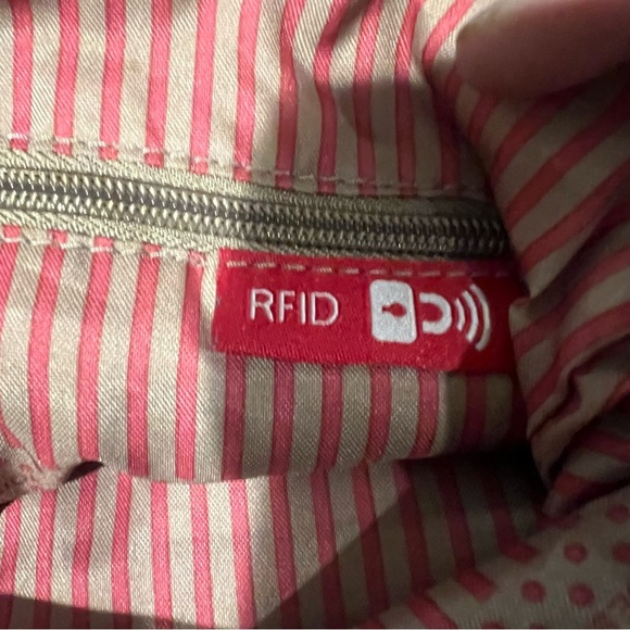 Beside-U RFID Blocking Teal Green Medium Crossbody Bag Hand Sewn Nylon EUC - Picture 11 of 13